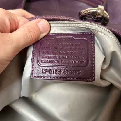 Coach Ashley Purple Leather Shoulder Bag G1269-F19425