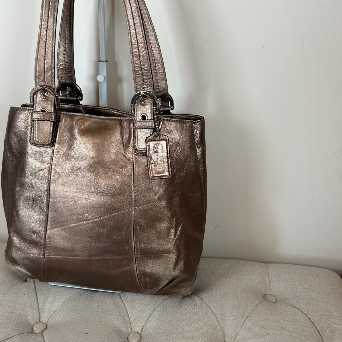 Coach Bronze Soho Leather Tote Shoulder Bag K1193-F17246