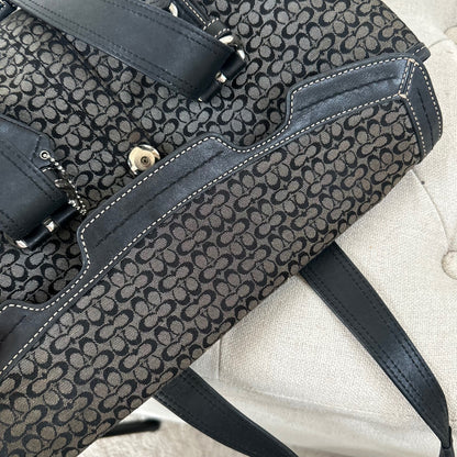 Coach Black Monogram Soho Satchel Shoulder Bag E0894-F12312