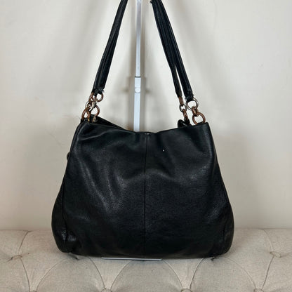 Coach Maggie Black Leather 3 Compartment Shoulder Bag