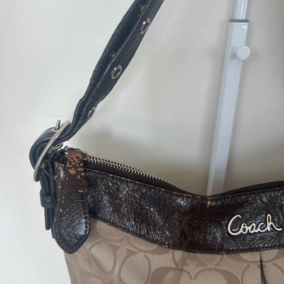 Coach Brown Monogram Crossbody Shoulder Bag C1120-F15511