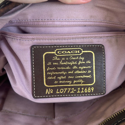 Coach Brown Monogram Hobo Shoulder Bag L0771-11689