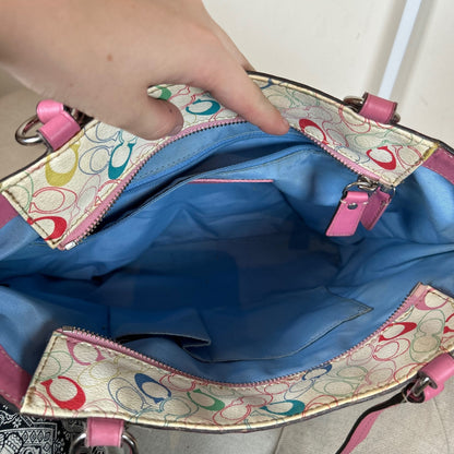 Coach Colourful Leather Tote Shoulder Bag with Charms M1978-F16874