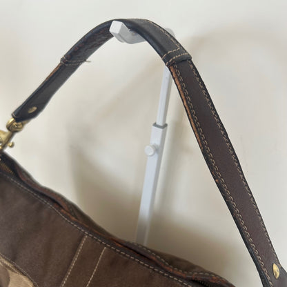 Coach Brown Monogram Hobo Shoulder Bag L0771-11689