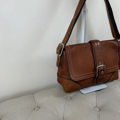 Coach Brown Leather Crossbody Shoulder Bag E0767-F11196