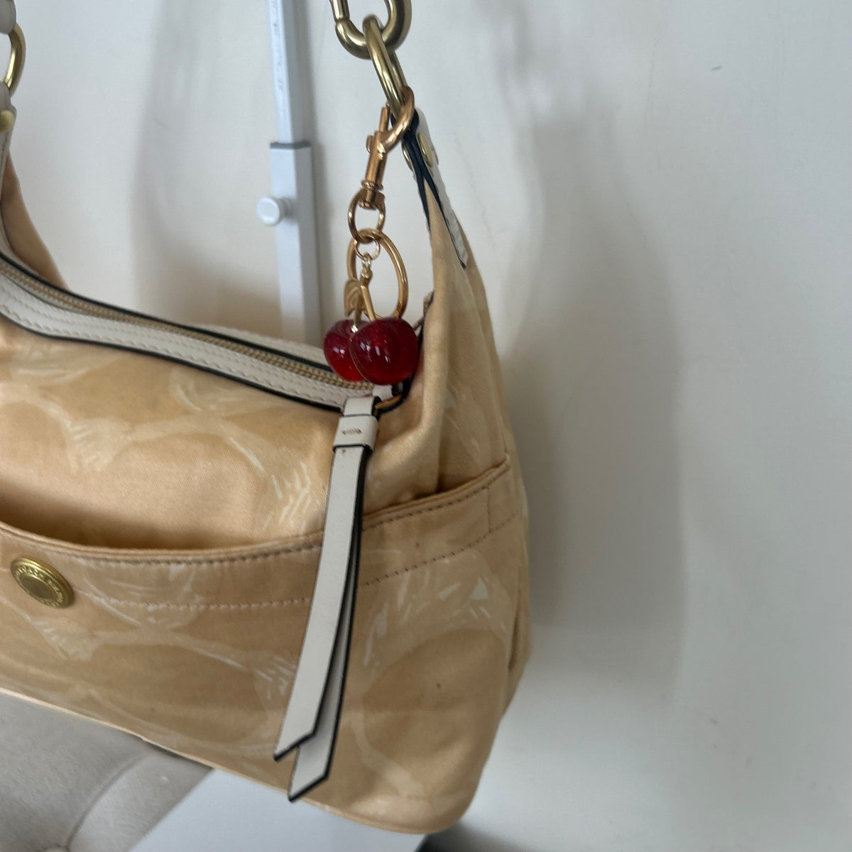 Coach Beige Monogram Hobo Shoulder Bag A0732-F10698