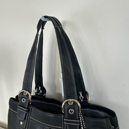 Coach Black Leather Soho Tote Shoulder Bag J0972-F13733