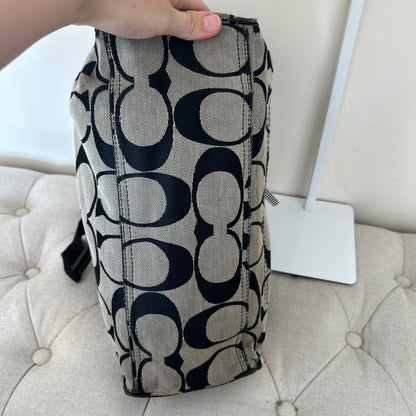 Coach Black Signature Monogram Shoulder Bag D1193-F14878