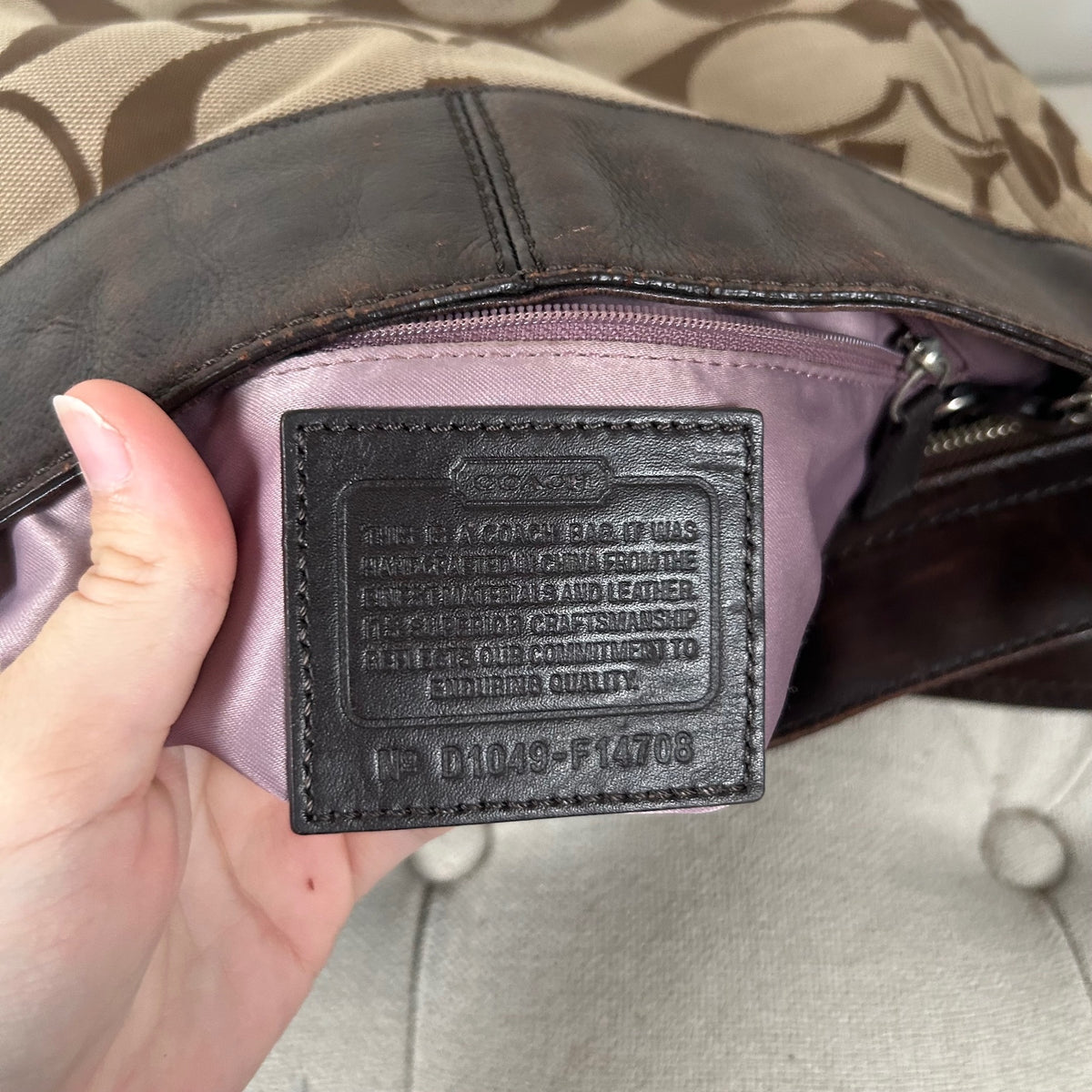 Coach Brown Zoe Shoulder Bag D1049-F14709