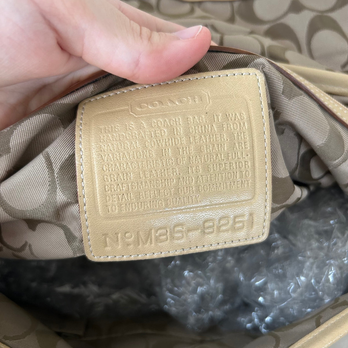 Coach Cream Beige Leather Soho Shoulder Bag M3S-9251