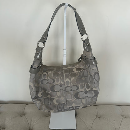 Coach Grey Optic Monogram Shoulder Bag D1063-F15654