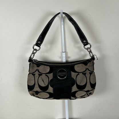 Coach Black Monogram Stripe Mini Shoulder Bag A1175-F17439