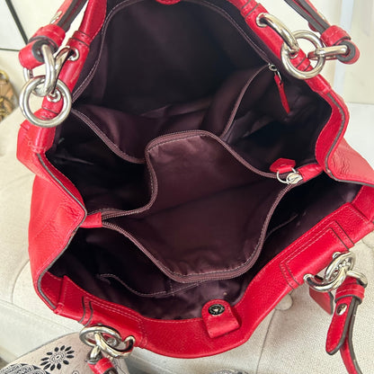 Coach Red Pebbled Leather Penelope Shoulder Bag H1169-F16531