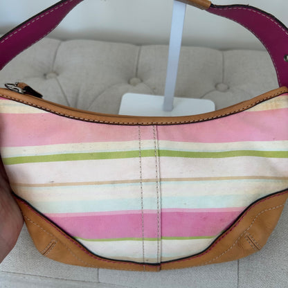 Coach Soho Pastel Multicolour Stripe Hobo Shoulder Bag L053-1884