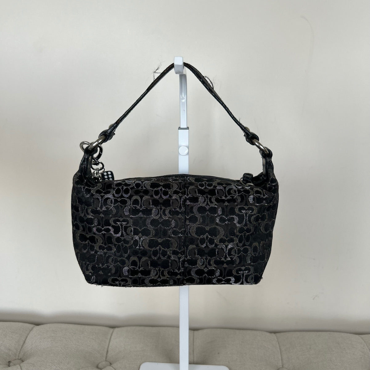 Coach Black Optic Mini Monogram Shoulder Bag G0768-40958
