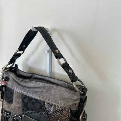 Coach Grey Patchwork Zoe Hobo Slouchy Shoulder Bag H0873-12901