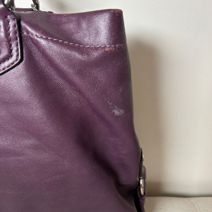 Coach Ashley Purple Leather Shoulder Bag G1269-F19425