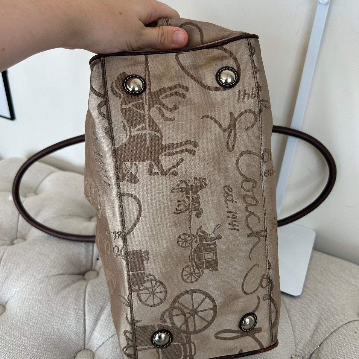 Coach Brown Horse & Carriage Shoulder Bag K0998-F14481