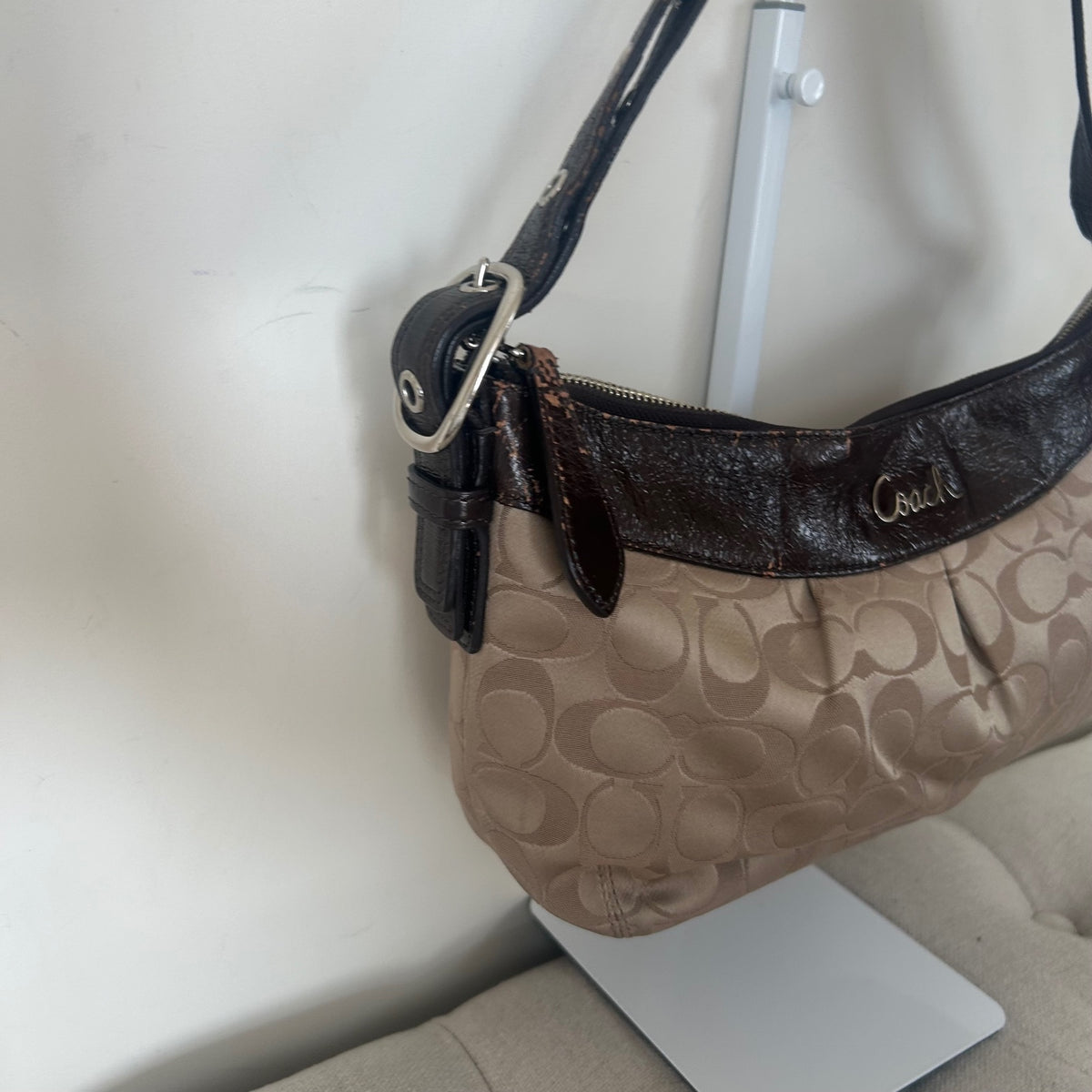 Coach Brown Monogram Crossbody Shoulder Bag C1120-F15511