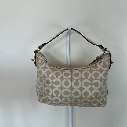 Coach Peyton Op Art Small Shoulder Bag Beige J0973-43465