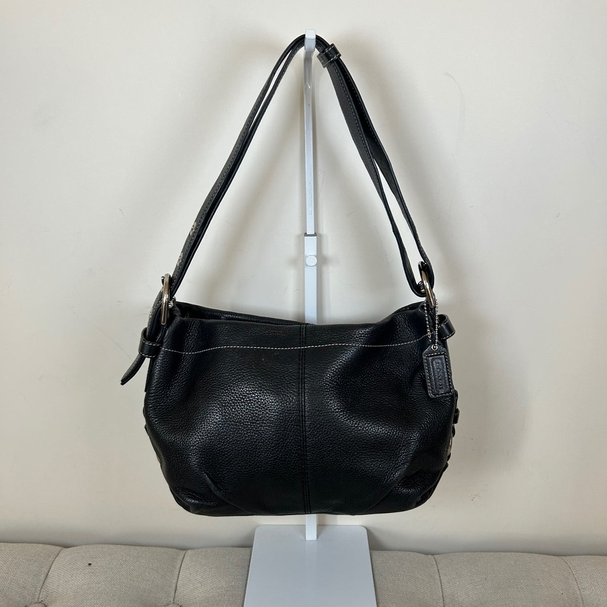 Coach Black Pebbled Leather Shoulder Bag C1069-F15170