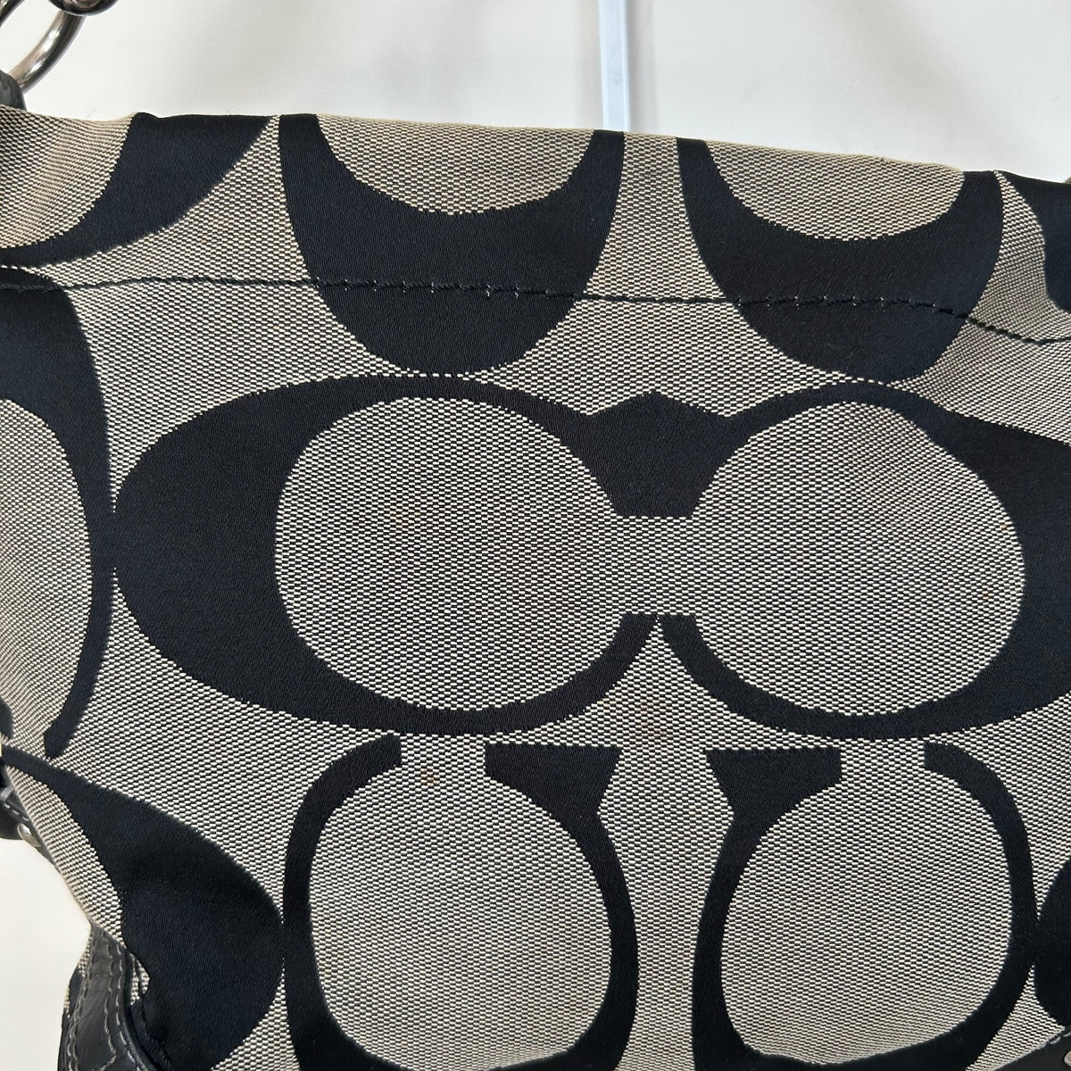 Coach Black Monogram Carly Shoulder Bag G0826-12871