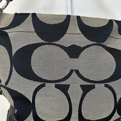 Coach Black Monogram Carly Shoulder Bag G0826-12871
