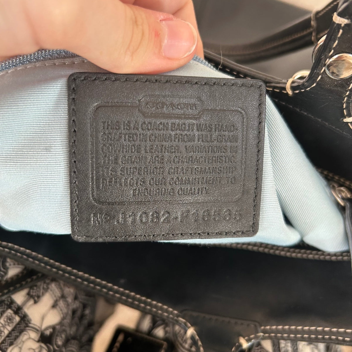 Coach Black Leather East-West Shoulder Bag J1082-F16565