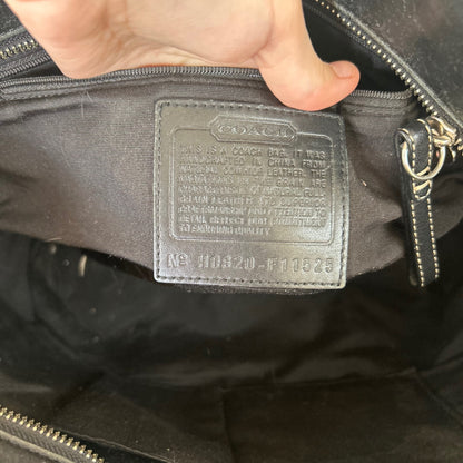 Coach Black Leather Large East-West Tote Shoulder Bag H0820-F11525