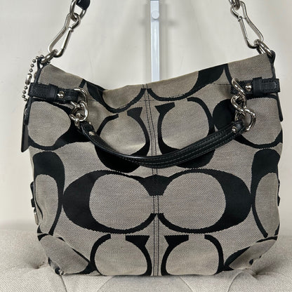 Coach Black Monogram Canvas Convertible Shoulder Bag G0971-14473