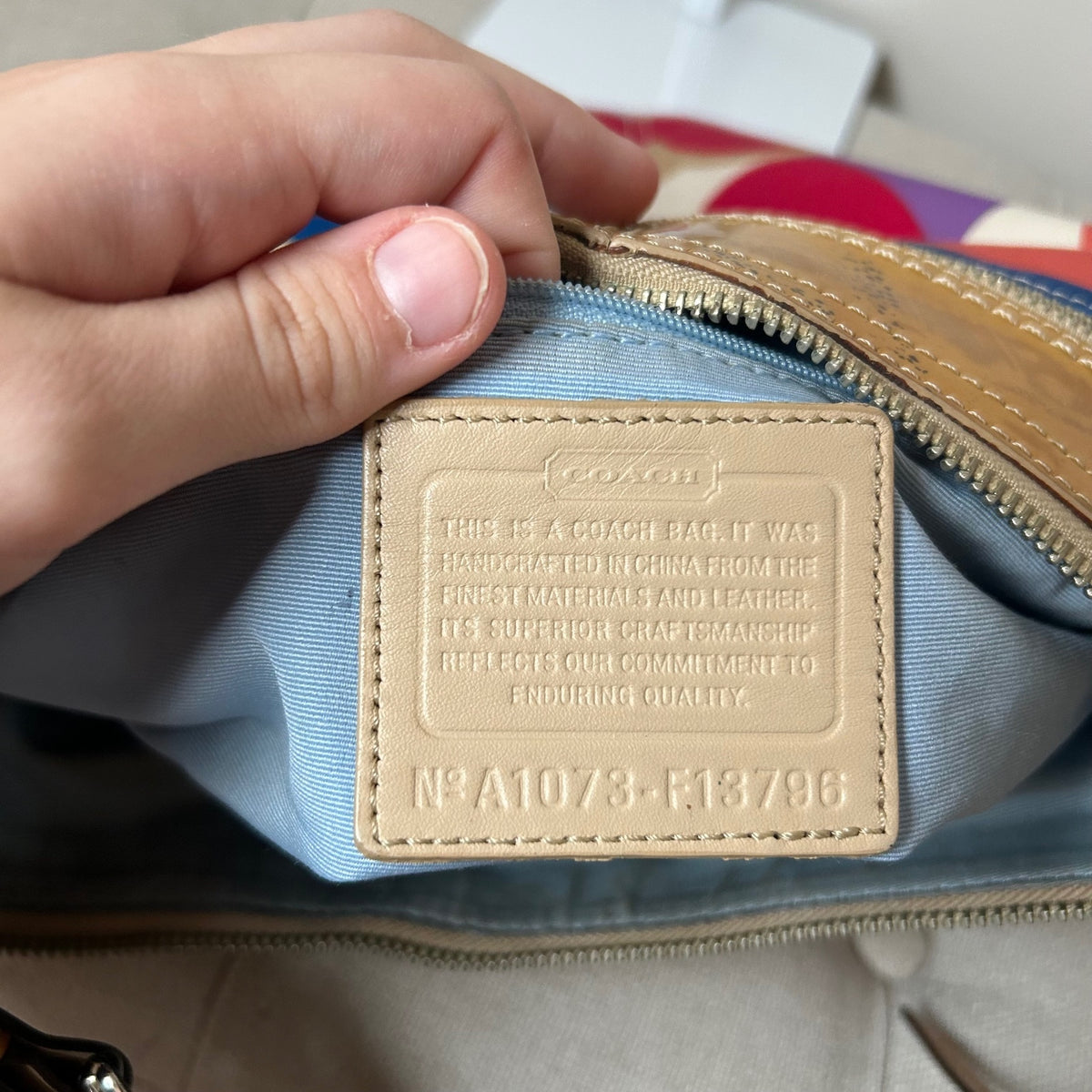 Coach Multicolour Sateen Hobo Half Moon Shoulder Bag A1073-F13796