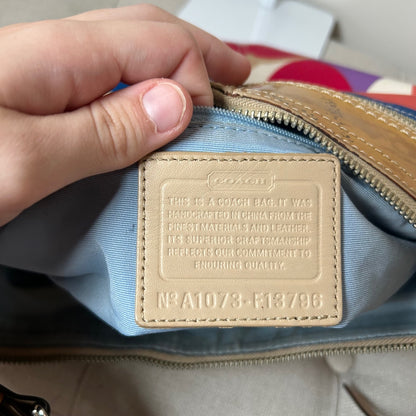 Coach Multicolour Sateen Hobo Half Moon Shoulder Bag A1073-F13796