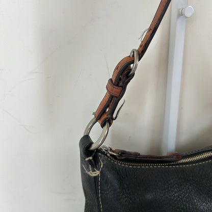Coach Black Pebbled Leather Medium Mini Shoulder Bag C0782-F16890