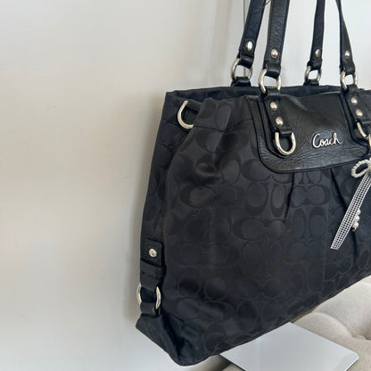 Coach Ashley Black Monogram Shoulder Bag K1060-F15510