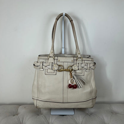 Coach Hampton Beige Pebbled Leather Shoulder Bag J0693-10530