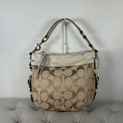 Coach Beige Monogram Zoe Shoulder Bag M0868-12674