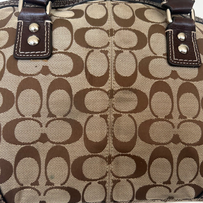 Coach Hampton Brown Signature Monogram Shoulder Bag Handbag Purse L1079-F13977