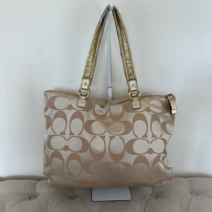 Coach Poppy Beige Flower Detail Shoulder Bag K1259-F20794