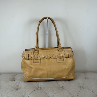Coach Pastel Yellow Leather Hampton Shoulder Bag A0793-10529