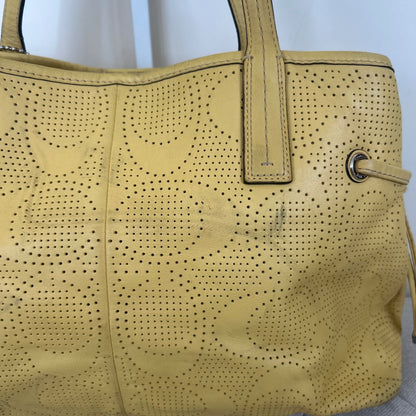 Coach Yellow Monogram Leather 3 Compartment Shoulder Bag A1382-F21938