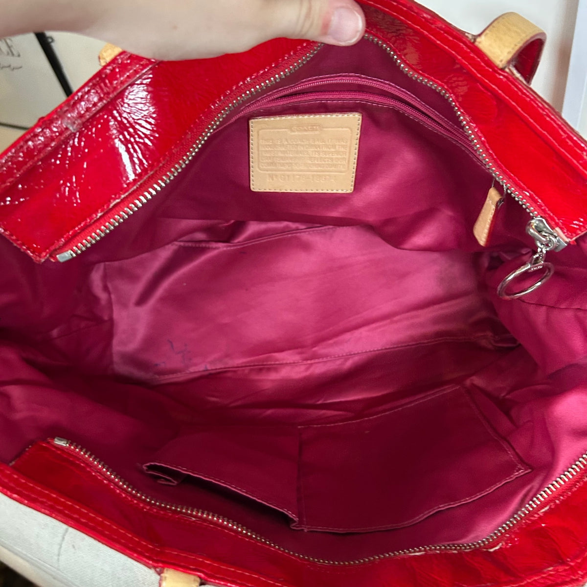 Coach Red Patent Leather Shoulder Bag G11768-18674