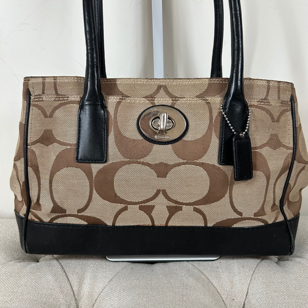 Coach Madeline Brown Monogram Shoulder Bag G0982-F13571