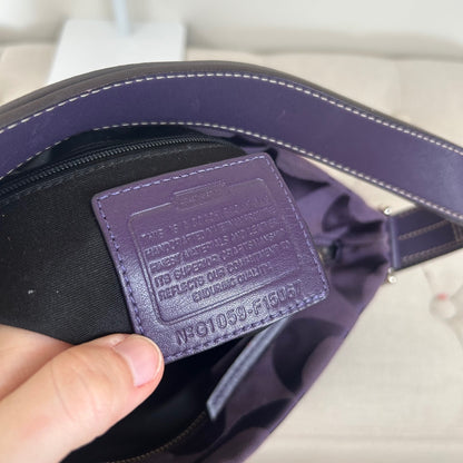 Coach Purple Monogram Crossbody Shoulder Bag G1059-F15067