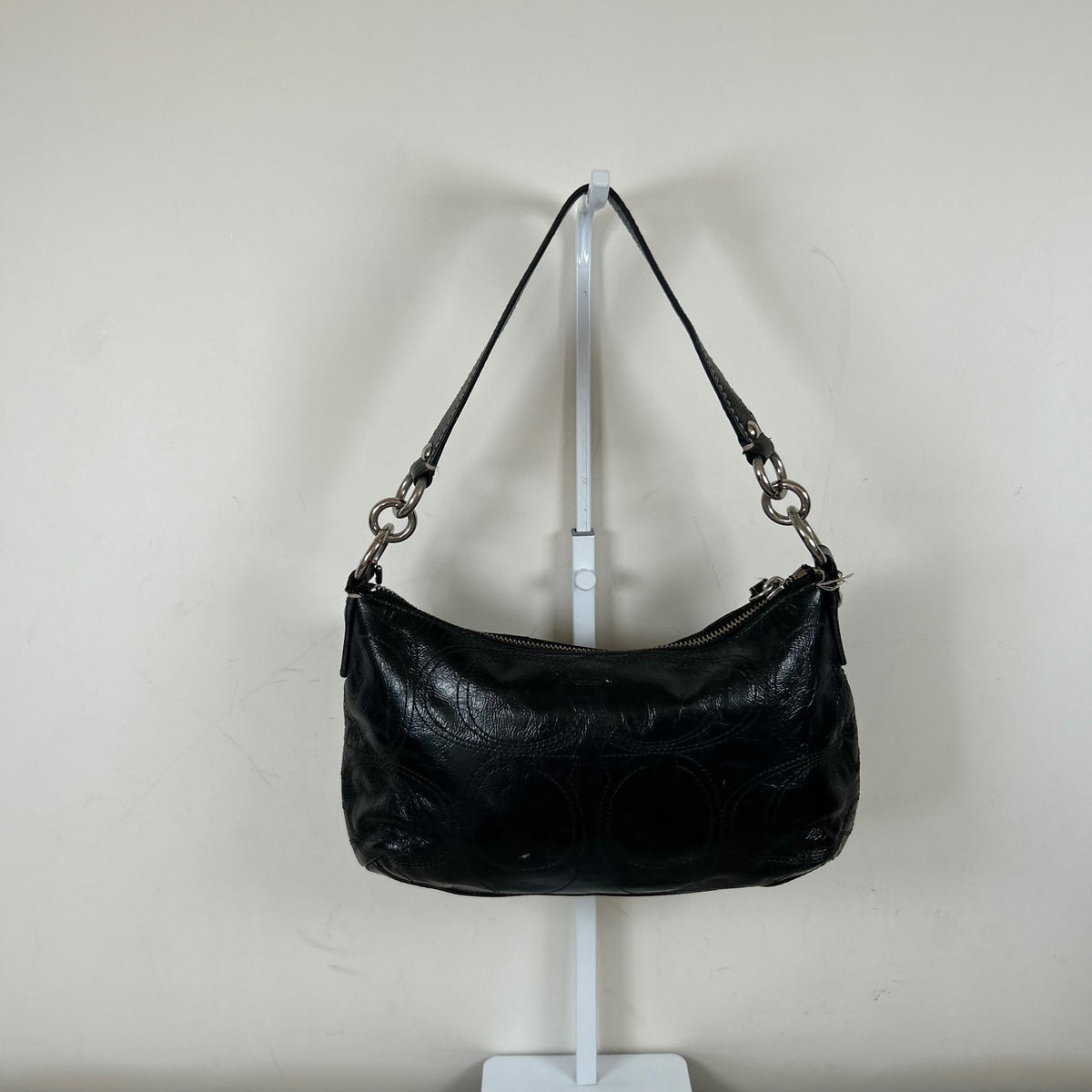 Coach Black Patent Leather Mini Shoulder Bag E1026-F15141