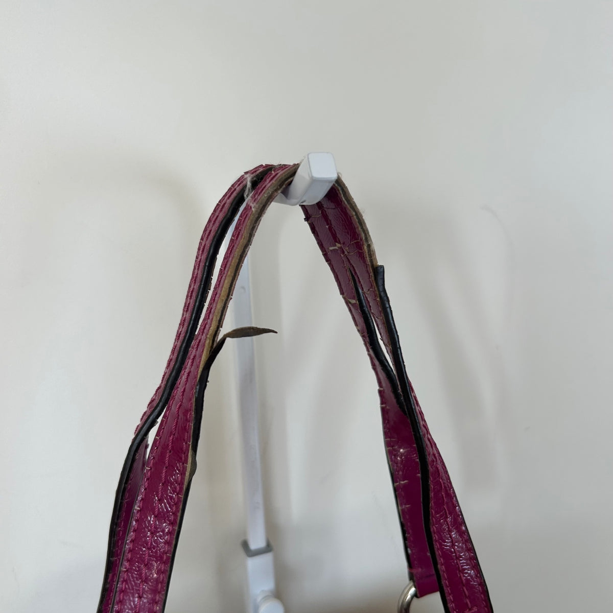 Coach Brown Signature Monogram Pink Stripe Convertible Satchel Shoulder Bag F1380-F24364
