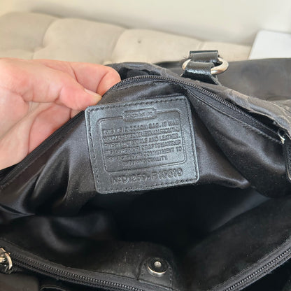 Coach Ashley Black Monogram 3 Compartment Shoulder Bag D1259-F15510