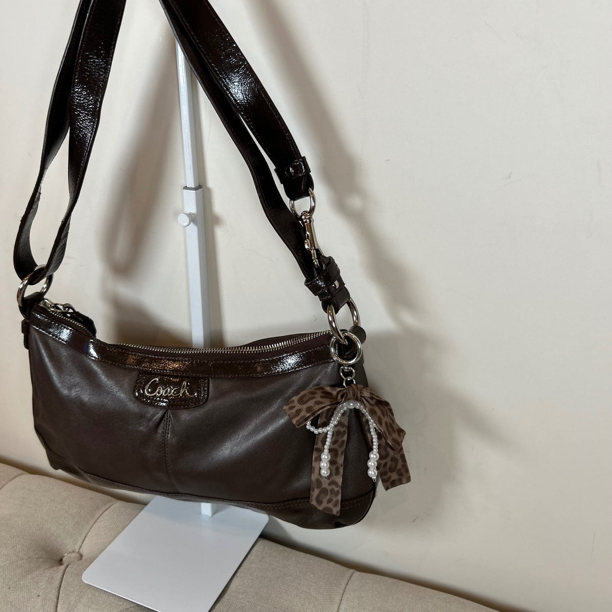 Coach Brown Leather Convertible Shoulder Bag M1220-F19729