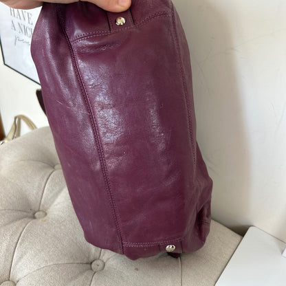 Coach Purple Leather 3 Compartment Shoulder Bag D1082-14313