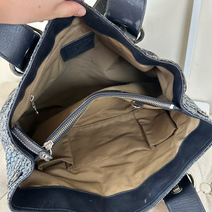 Coach Blue Monogram Soho Tote Shoulder Bag E0820-F12311