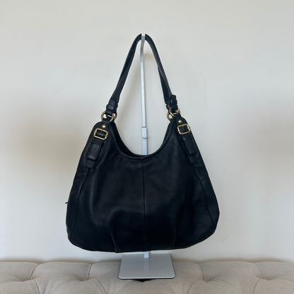Coach Black Leather Maggie 3 Compartment Shoulder Bag B1168-16503